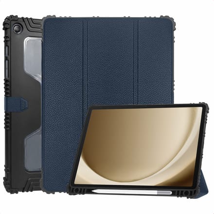 Accezz Tablet Hoes - Geschikt voor Samsung Galaxy Tab A9 Plus - Trifold Bookcase - Donkerblauw