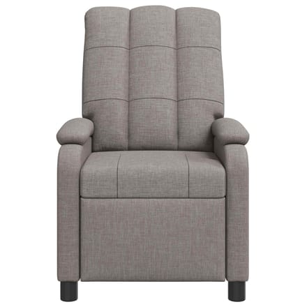 vidaXL - Recliner - Taupe - Stof