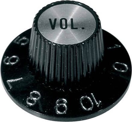 Boston KS-260-V Volumeknop met Zwart-Chrome Witch Hat Design