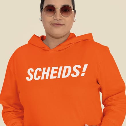 Oranje EK Hoodie Scheids! MAAT XS