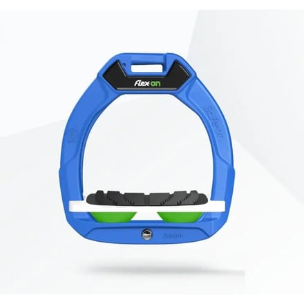 Veiligheidsstijgbeugels met schuine grip Blauw/Wit/Groen kind Flex-On Safe-On
