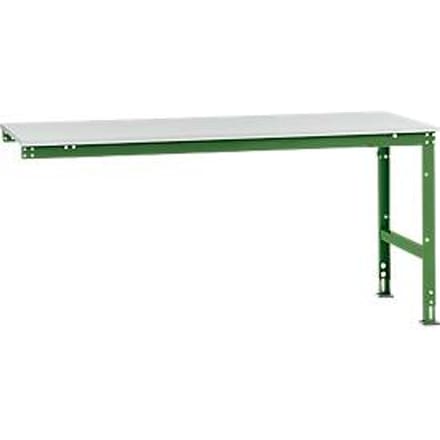 Manuflex aanbouwtafel UNIVERSAL Standaard, tafelblad melamine, 2000 x 1000, resedagroen