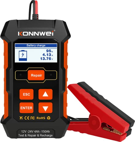 Konnwei KW520 - Accutester - Multifunctioneel - Oplaadfunctie - Reparatiefunctie