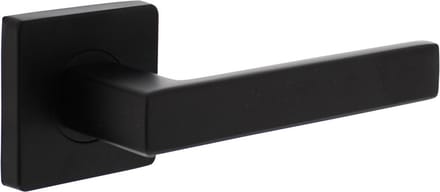 INTERSTEEL Deurkruk Heerlen op vierkant rozet 7mm nokken mat zwart