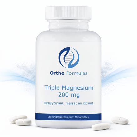 Triple Magnesium Tabletten – Magnesium Complex – Spieren, Zenuwen & Energie – 200 mg – 120 Vegan Tabletten