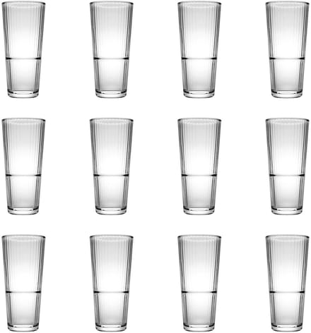Pasabahce - Longdrinkglazen - Grande Sunray - 46 cl - Glazen - Waterglas - 12 stuks