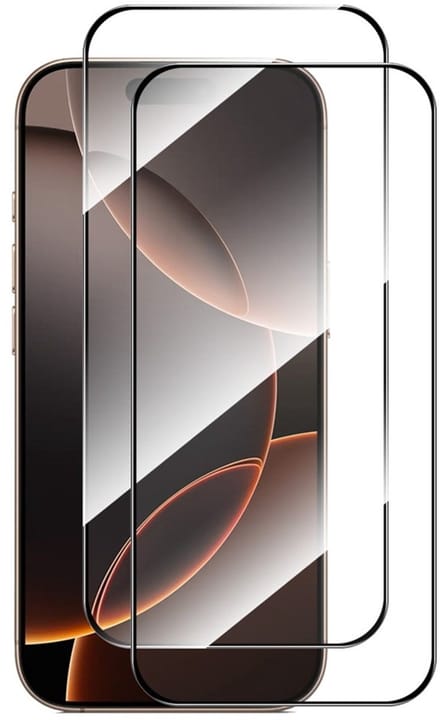 ENKAY Screen Protector - Geschikt voor iPhone 18 Pro Max / 17 Pro Max Screen Protector - ENKAY Full-Cover 9H Tempered Glass Duo-Pack - Zwart