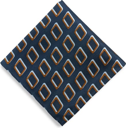 We Love Ties - Pochets - Pochet Fantastic Frames - blauw / roestbruin /wit