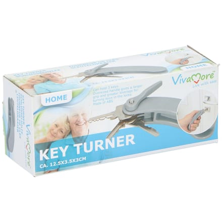 Vivamore Sleuteldraaier - Hefboomeffect - Compact - Grijs - 12.5 cm