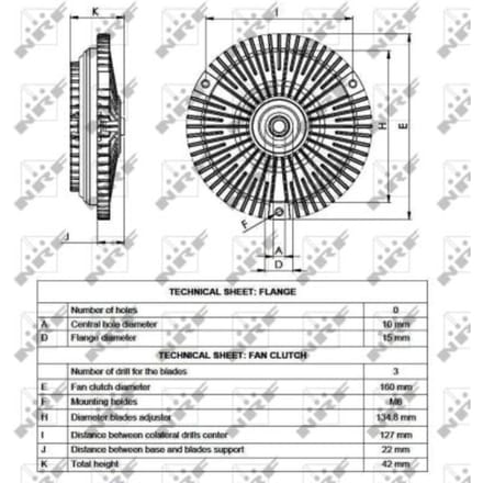 Koppeling, radiatorventilator NRF 49536