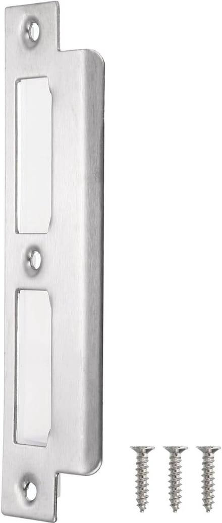 Sluitplaat voor Deurkozijn 155x35mm RVS - Grendel Sluitplaat Zilver - Robuust Deurbeslag