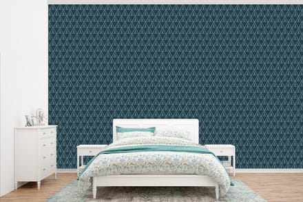 Behang - Fotobehang Design - Jongens - Driehoek - Kind - Breedte 345 cm x hoogte 220 cm