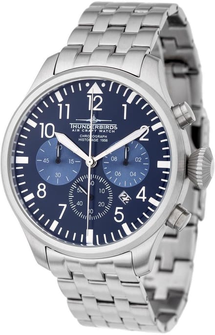 Thunderbirds CHRONO Pilotenhorloge Chronograaf Horloge Quartz 48mm