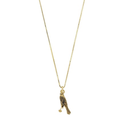 Hetty'S - Goldplated zilver collier - Hanger Horus de valkengod - Collier is 40-45 cm - Hanger is 20 X 9 mm