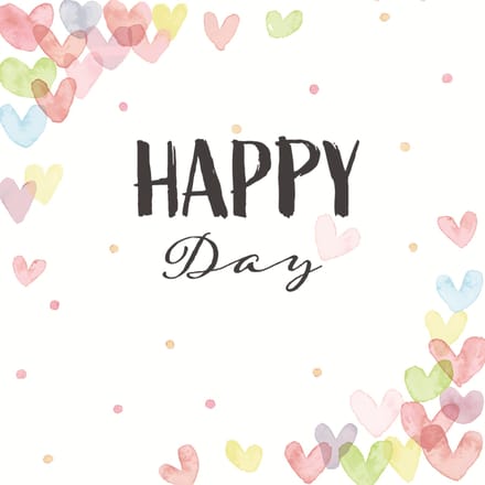 Servetten Hearts Happy 33 x 33 cm