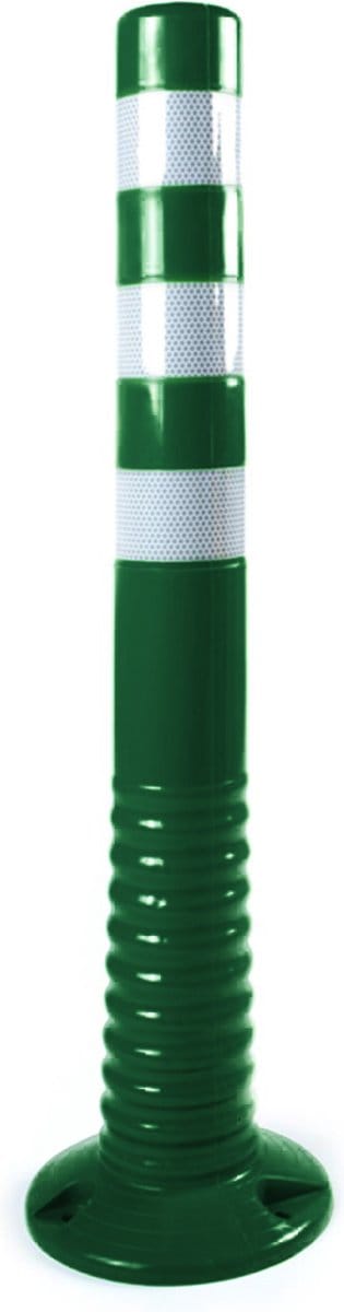 Rubbermagazijn - Afzetpaal - Per 2 stuks - 75cm hoog - Donkergroen met reflectie
