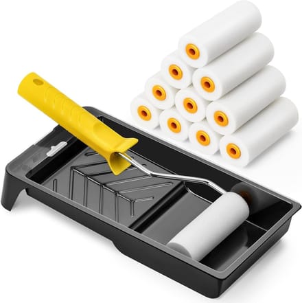 Complete Verfroller Set met Schuimverfrollers, Verftray en Hoge Dichtheid voor Efficiënt Schilderen en Makkelijk Gebruik