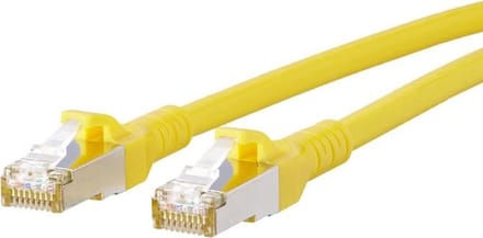Metz Connect 1308453077-E RJ45 Netwerkkabel, patchkabel CAT 6A S/FTP 3.00 m Geel Snagless 1 stuk(s)
