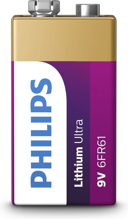 Philips 9V Lithium Ultra Batterij - 1 stuk