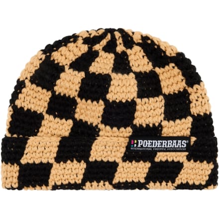 Poederbaas Muts Heren Checkerboard Warm Sand