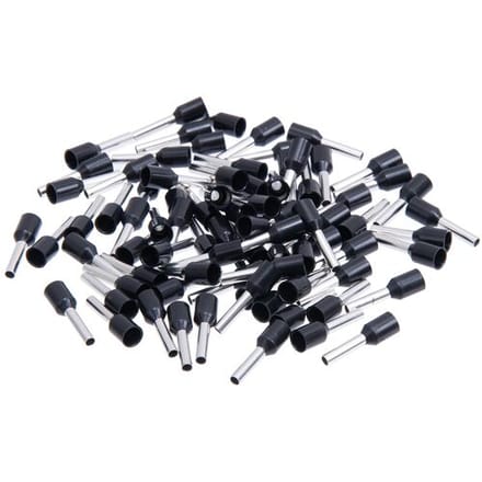 Toolstation Adereindhuls met kunststofkraag 1,5mm² zwart (100 Stuks)