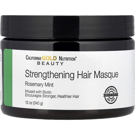 Schoonheid, Haarkracht Masker, Biotine, Rozemarijn Munt, 340G(12oz) black