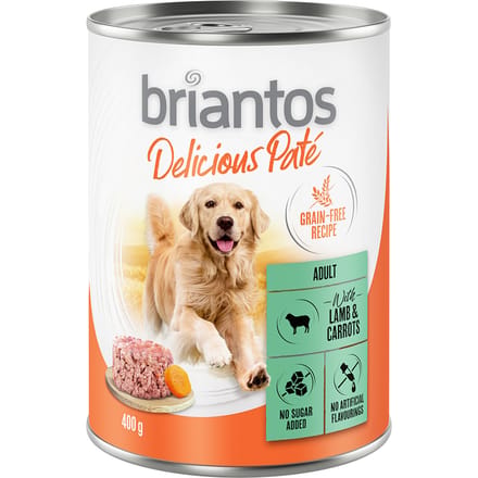 Voordeelpakket Briantos Delicious Paté 24 x 400 g Lam en wortel