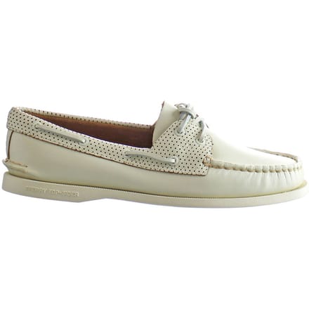 Sperry A/0 2-Eye Pin Perf herenschoenen wit