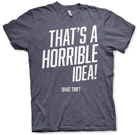 Hybris That's A Horrible Idea, What Time? T-shirt Navy-Heather