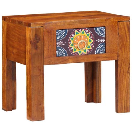 vidaXL Bijzettafel met lade met opslag Bruin 40 x 30 x 36 cm