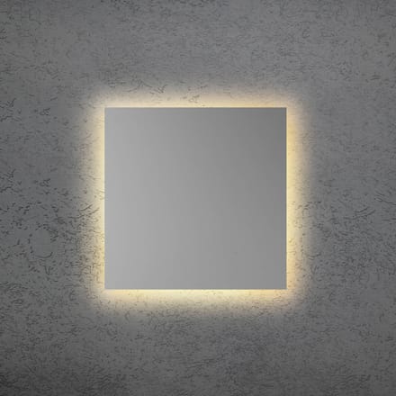 Escale LED wandlamp BLADE Q, mat zilver, 34 x 34 cm, metaal dimbaar