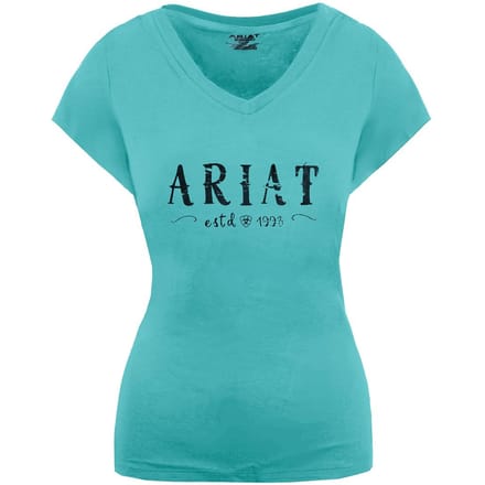 Ariat Logo Dames Turquoise T-shirt