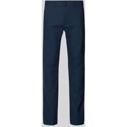 slim fit chino van katoenmix met linnen en met viscose