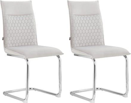 Renate-Eetkamerstoel - 2 Pack - Lichtgrijs