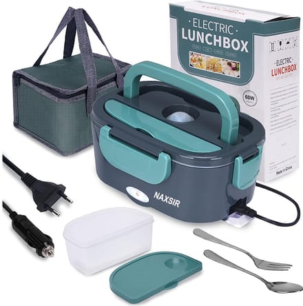 NAXSIR - Lunchboxen, elektrische lunchbox, lunchbox van 1,5 liter, verwarmde voedselcontainer