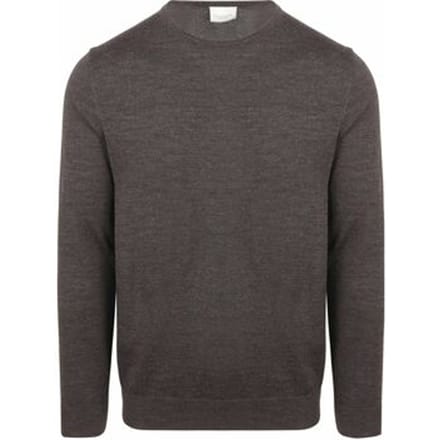 Profuomo Pullover Merinowol Donkerbruin - Maat XL - Heren - Pullovers
