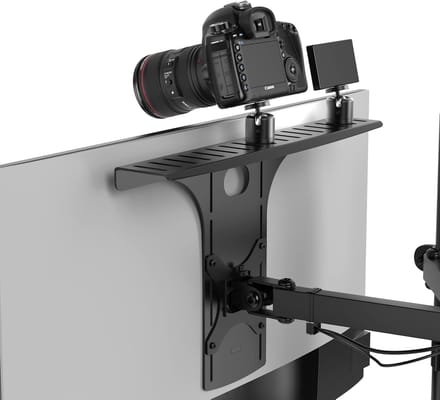 Monitorplank voor DSLR-camera's en webcams - Bureaucameramontage met VESA-bevestiging