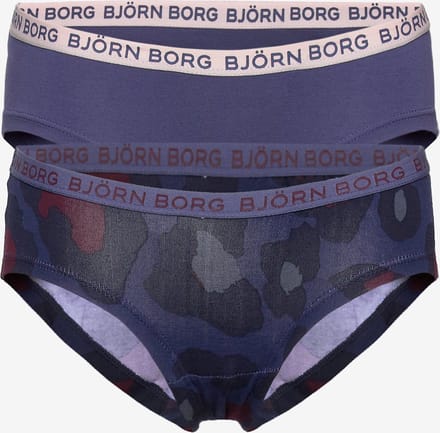 Björn Borg - Meisjes - Camouflageprint Hipster 2-Pack - Multicolour/Paars - Maat 110-116