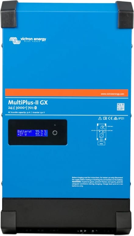 Victron Energy MultiPlus-II 24/3000/70-32 230V GX Omvormer 3000 W 24 V - 230 V Geïntegreerde laadregelaar