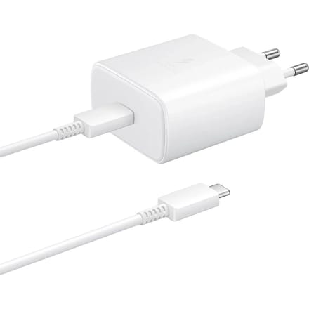 Chargeur Mural Samsung EP-TA845EWE 45W avec Câble USB-C de 1,8 m - Blanc