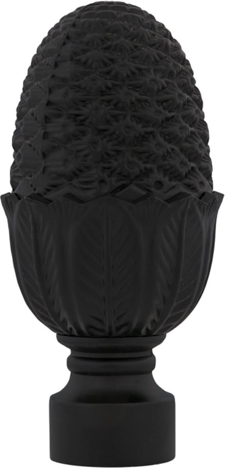 Bernice roede eindknop dennenappel – Ø28mm – 2 stuks – zwart