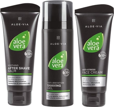 scheer verzorgings set, Aloe vera mannen gezichts verzorgings set