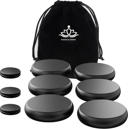 Set van 12 Professionele Basalt Hot Stones voor Warme Massage en Ontspanning