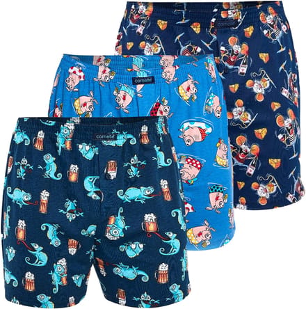 Cornette Classic - Heren Boxershort Set - Blauw - 3 stuks - XXL