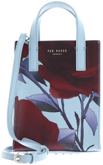 Ted Baker handtas schoudertas Everrly Mini Rose Print Icon Bag Mid Blue veelkleurig