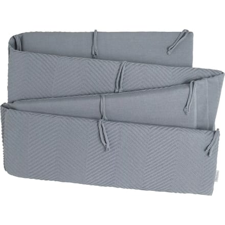 Baby's Only Boxbumper Grace - Boxomrander met visgraatmotief - Parkomranding - Nordic Blue - 330x28 cm