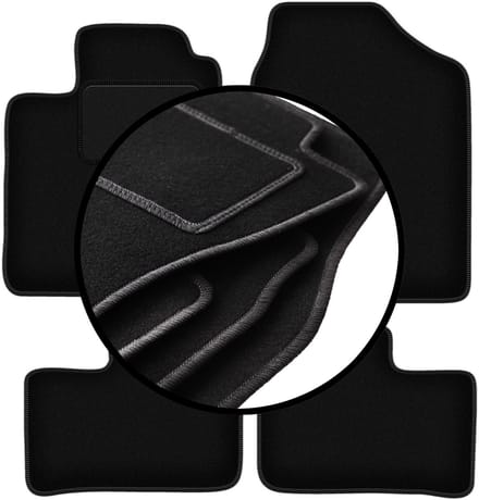 Complete set veloursmatten voor: Daihatsu Cuore VI hatchback (2003-2007)