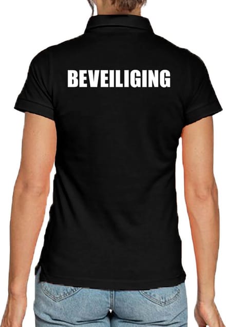 Beveiliging poloshirt zwart voor dames - security polo t-shirt S