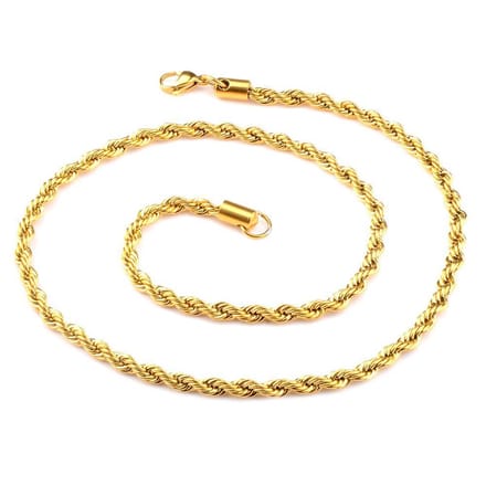 Di Lusso - Collier Nolan - Stainless steel - Gouden plating - Heren - 60 cm