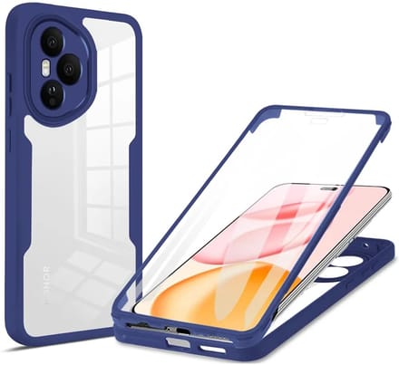 Hoesje geschikt voor HONOR 400 Pro - Techsuit ColorVerse 360 Case met Screenprotector - Blauw